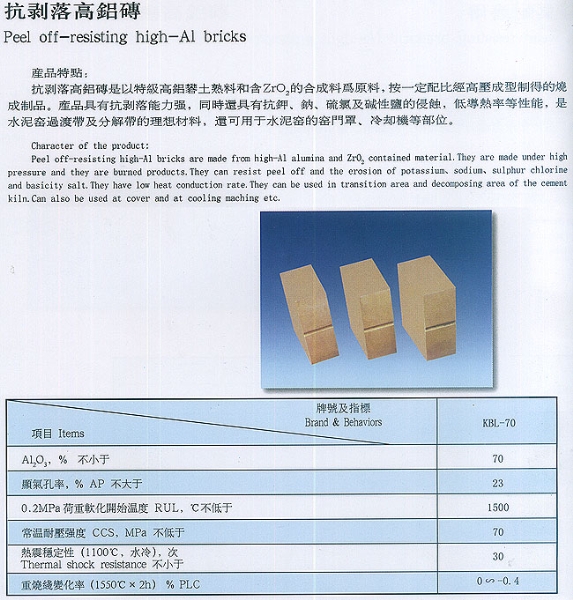 抗剝落高鋁磚