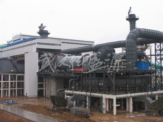 武鋼鄂州球團廠500萬噸球團廠回轉窯